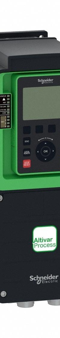 SCHNEIDER Variable Speed Drive: In Phase Three, 200-240V AC, Out Phase Three, 2 hp_3 hp, IP21 (MPN ATV630U22M3US). Key specifications — Style: Chassis; Color: Black/Green; Output Voltage: 200-240V AC; Output Phase: Three.