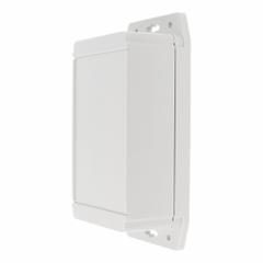 HAMMOND Enclosure: ABS, 6 in x 3 in x 2 in, NEMA 12/13/4/4X/6/6P, Screw On, Solid Cover (MPN 1555JF42GY). Key specifications — Brand: HAMMOND; Closure Method: Screws; Knockouts: Not Included.