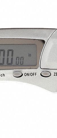 GENERAL Fractional-Display Digital Caliper: 0 in to 3 in /0 mm to 76 mm, 0.1 in (Lower Scale) (MPN 1433). Key specifications — attr1184648: +/- 0.005 in; attr1184649: 0.0005 in/0.01 mm; attr1184654: Outside; attr1184692: GENERAL.