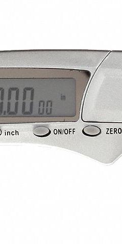 GENERAL Fractional-Display Digital Caliper: 0 in to 3 in /0 mm to 76 mm, 0.1 in (Lower Scale) (MPN 1433). Key specifications — attr1184648: +/- 0.005 in; attr1184649: 0.0005 in/0.01 mm; attr1184654: Outside; attr1184692: GENERAL.