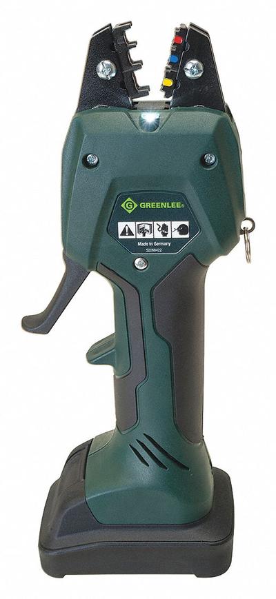 GREENLEE Cordless Crimping Tool Kit: 11 V, Die Head, 22 AWG Max Copper, Scissor Head - Greenlee Crimpers