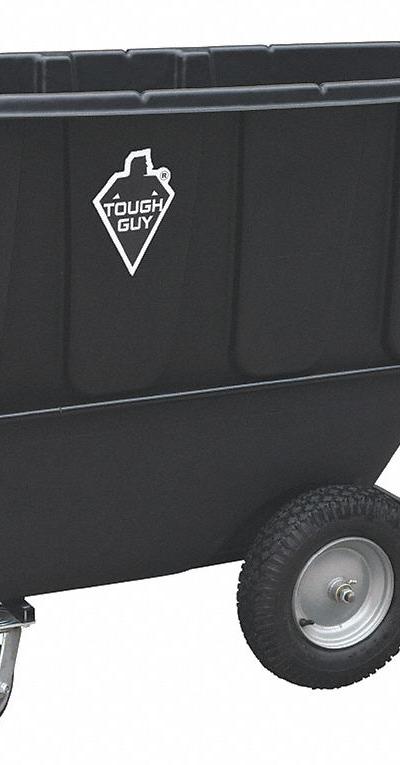 TOUGH GUY Tilt Truck: 27 cu ft - Towable Steel-Reinforced Plastic Tilt Trucks