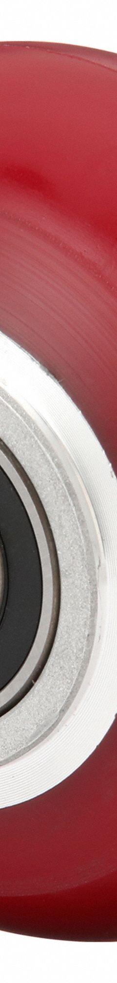 ALBION Caster Wheel: 4 in Wheel Dia., 2 in Wheel Wd, Polyurethane, 1,500 lb Load Rating, Aluminum (MPN AX0422808MAX). Key specifications — Brand: ALBION; Wheel/Tread Color: Red.