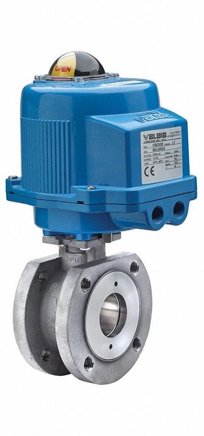 BONOMI Electrically Actuated Two-Way Ball Valve: 1 in - Stainless Steel Electrically-Actuated Ball Valves