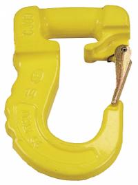LIFT-ALL Sling Hook: 8,400 lb Working Load Limit, Alloy Steel, 1 3/4 in Material Thick, Yellow (MPN DCH3). Key specifications — Color: Yellow; Brand: LIFT-ALL; Visual Indicator Markings: None.