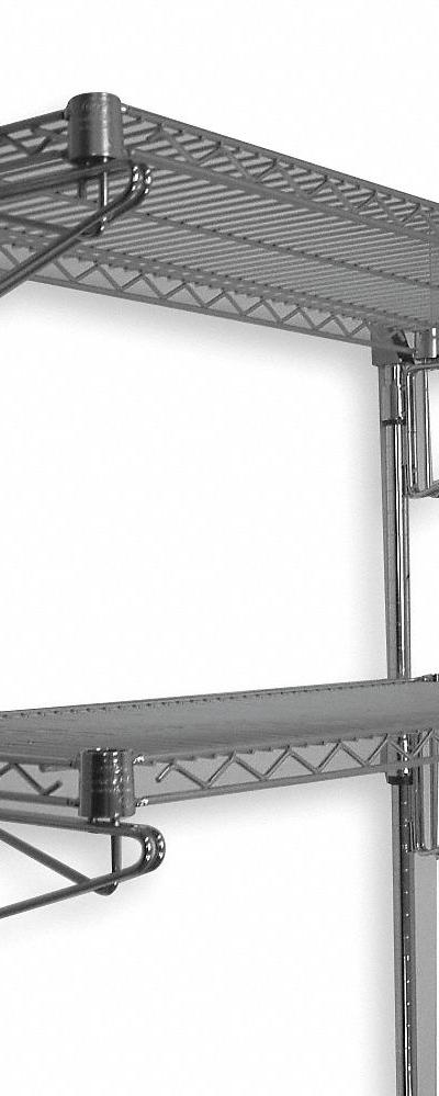 APPROVED VENDOR Wire Wall Shelf: 36 in x 14 in - Adjustable-Height Steel Wire Wall-Mount Shelving