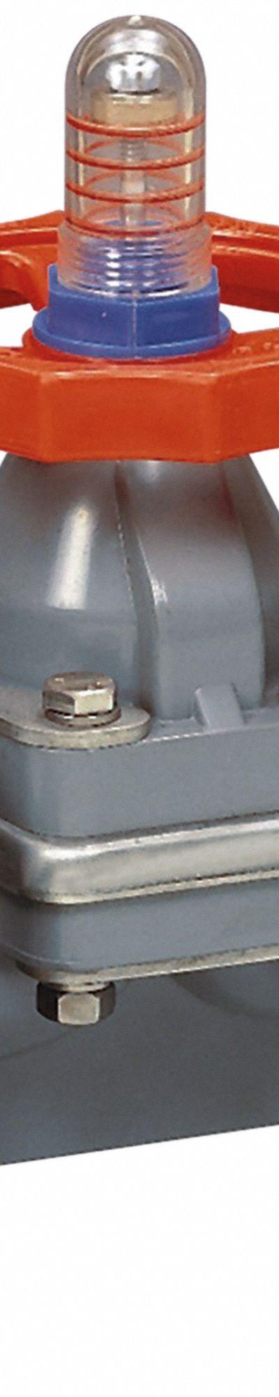 HAYWARD Diaphragm Valve: 4 in - PVC Diaphragm Valves for Chemicals with Position Indicators