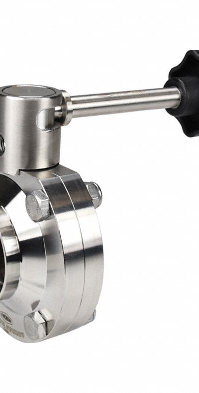 DIXON Butterfly Valve: 2 in Pipe Size - 3-A Certified Stainless Steel Butterfly Valves