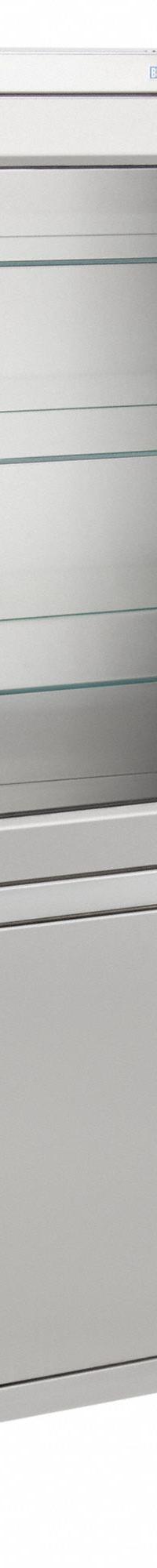 Supply Cabinet: 4 7/8 in Overall Ht, 16 in Overall Dp, 30 in Overall Wd, Glass/Stainless Steel (MPN 7953SS). Key specifications — Product Type: Tall Cabinet; Brand: BLICKMAN; Material: Glass/Stainless Steel; Cabinet Type: Tall Cabinets.