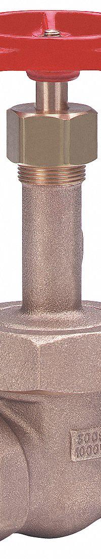 MILWAUKEE VALVE Gate Valve: 3/8 in, Bronze, Rising, FNPT x FNPT, 1,000 psi Max. Pressure (CWP) (MPN 1182-3/8"). Key specifications — Wedge Material: Bronze; Brand: MILWAUKEE VALVE; Bonnet Material: Bronze.