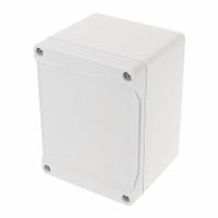 HAMMOND Enclosure: Polycarbonate, 4 in x 3 in x 3 in, NEMA 12/13/4/4X/6/6P, Screw On, Solid Cover (MPN 1555G2GY). Key specifications — Brand: HAMMOND; Closure Method: Screws; Knockouts: Not Included.