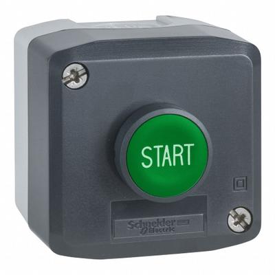 SCHNEIDER Control Station: Flush Push Button, 0 Pilot Lights, 1NO, Start, (1) Push Button - Push-Button Control Stations