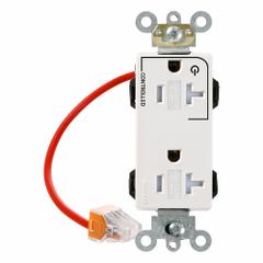 LEVITON Plugs and Receptacles: Duplex, 5-20, White, 125V AC, 20 A, 2 Pole / 3 Wire (MPN MT163-1CW)