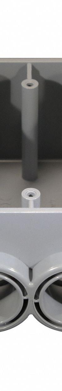 CANTEX Electrical Box: PVC, Rectangular, 1 Gangs, 1/2 in Hub Size, 21.8 cu in Capacity, Gray (MPN 5133540). Key specifications — Color: Gray; Brand: CANTEX.
