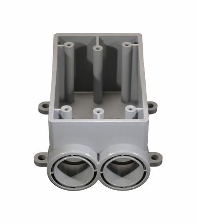 CANTEX Electrical Box: PVC, Rectangular, 1 Gangs, 1/2 in Hub Size, 21.8 cu in Capacity - PVC & Non-Metallic Weatherproof Electrical Boxes