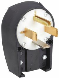 BRYANT Straight Blade Plug: 14-60P, 125/250V AC, 60 A, 3 Pole, 4 Blade, Black (MPN 9462ANPB)