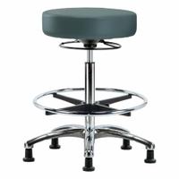 Stool: Vinyl, Ht Range 25 1/2 in to 35 1/4 in, 17 in Seat Wd, 17 in Seat Dp, 5 Glides, 0 Casters (MPN BR-VHBSO-CR-CF-RG-8546). Key specifications — Brand: APPROVED VENDOR; Foot Support: Yes; Base Material: Aluminum; ESD-Safe: Not ESD Safe; Number of Casters: 0.