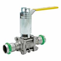 APOLLO Ball Valve: 1/2 in, Stainless Steel, Straight Valve Body, Press x Press, Full Port Ball Port (MPN 123457456). Key specifications — Brand: APOLLO; Handle: Lever.