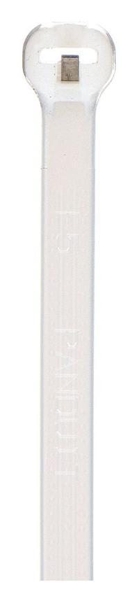 PANDUIT Cable Tie: 4 in Nominal Lg, 7/8 in Nominal Max. Bundle Dia., 0.09 in Wd, Natural, 100 PK (MPN BT1M-C). Key specifications — Outdoor Use: No; Color: Natural; Brand: PANDUIT.