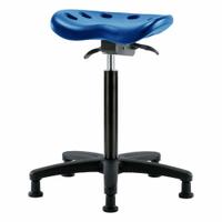 Tractor Stool: Polyurethane, Ht Range 22 1/2 in to 32 in, 17 in Seat Wd, 14 in Seat Dp, 5 Glides (MPN PTHBST-RG-NF-RG-BLU). Key specifications — Brand: APPROVED VENDOR; Foot Support: No; Base Material: Fiberglass; ESD-Safe: Not ESD Safe; Number of Casters: 0.