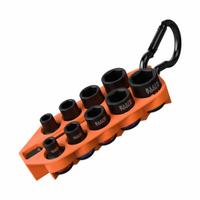 KLEIN TOOLS Impact Socket Set: 3/8 in Drive Size, Small Set (0-50 pieces) Set Size, 10 Pieces, SAE (MPN 33809). Key specifications — attr1204251: KLEIN TOOLS; attr1215453: 3/8 in; attr1215454: 1/4 in to 3/4 in; attr1224229: Friction.