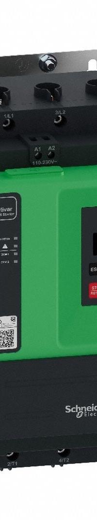 SCHNEIDER Soft Start: 208-600V AC, 88 A Output Current, With Bypass, IP20, 60/50 Hz, Three Phase (MPN ATS430D88S6). Key specifications — Control Voltage: 110-230V AC; Manufacturer Part Number: ATS430D88S6.