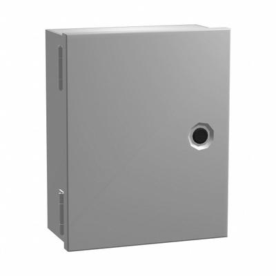 HAMMOND Enclosure: Steel, 20 in x 12 in x 6 in, NEMA 1, Solid Cover, Hinged - Steel Indoor Enclosures with Hinged Covers