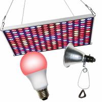 LED Grow Panel: Red, 120V AC, Bulb Included, LED, 2 ft Max Mounting Ht (MPN 602234). Key specifications — Voltage: 120V AC; Plant Growth Application: Vegetative Growth; Spectrum: Red; Brand: MIRACLE LED; Includes: Clamp-On Lamp.