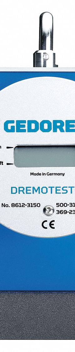 GEDORE Electronic Torque Tester: 1/2 in/1/4 in/1 in/3/4 in/3/8 in Drive Size, 500 N-m to 3150 N-m (MPN 8612-3150). Key specifications — attr324956: GEDORE; attr310307: 3/8 in; attr310308: 500 N-m to 3150 N-m.