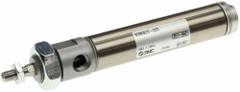 SMC Round Body Cylinder: 3/4 in Bore, 1 in Stroke, Stainless Steel, Nose Mounting, 1/8 in NPT, NCMK (MPN NCMKB075-0100). Key specifications — attr1133716: Non-Rotating Rod.