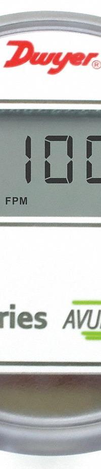DWYER Air Velocity Transmitter: 4 mA to 20 mA, 122°F, AVUL-3DB1-LCD, 1,000 fpm to 4,000 fpm, LCD. Key specifications — Communication Protocol - NEW: BACnet; Air Velocity Accuracy: +/-3%; Brand: DWYER; Manufacturer Part Number: AVUL-3DB1-LCD; Calibration Certificate: Not Included.