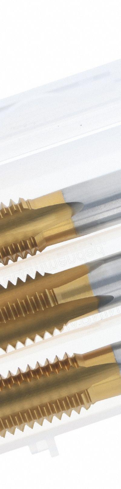 CLEVELAND Tap Kit: 5/8"-11 UNC, H3 / 3B, 4 Flute, TiN Coated High Speed Steel - Three-Piece Hand Tap Sets