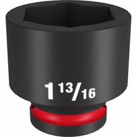 MILWAUKEE Standard Impact Socket: 3/4 in Drive Size, SAE, 1 13/16 in Socket Size, 6-Point, Std (MPN 49-66-6320). Key specifications — attr1215501: MILWAUKEE; attr1215515: Black Phosphate; attr1215518: 1-13/16 in.