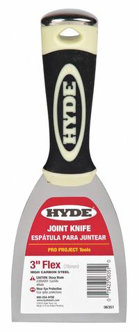 HYDE Joint Knife: Bld. Mat. Carbon Steel, Hdl. Mat. Polypropylene/TPE, Bld. Shp. Straight (MPN 06351). Key specifications — attr1004888: HYDE; attr1029665: Full.