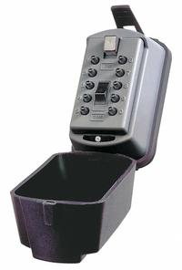 KIDDE Lock Box: Mechanical Combo Lock, 2 Key Capacity, 4 1/2 in Outside Ht, 2 1/2 in Outside Wd (MPN 1324). Key specifications — Finish: Powder Coated; Brand: KIDDE; Color: Titanium; Material: Metal; Lock Style: Mechanical Combination.