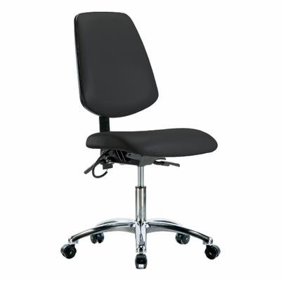 APPROVED VENDOR Chair: Vinyl, Armless, Ht Range 19 in to 24 in, 18 1/2 in Seat Wd, 17 in Seat Dp - Vinyl ESD Chairs