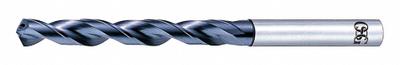 OSG Jobber Length Drill Bit: 1/4", 130° R-Thinning Point, V-Coated Cobalt - Coolant-Through Cobalt Jobber-Length Drill Bits