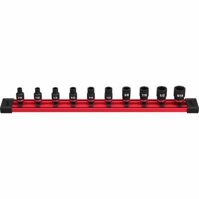 MILWAUKEE Impact Socket Set: 1/4 in Drive Size, Small Set (0-50 pieces) Set Size - SAE Impact Socket Sets