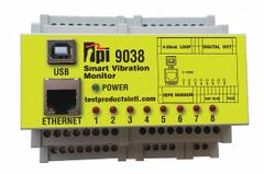 TEST PRODUCTS INTL. Vibration Meter: Vibration, 2 Hz to 25.6 kHz, 999.9 in/sec Max Velocity Measured (MPN 9038). Key specifications — Brand: TEST PRODUCTS INTL.; Accuracy: +/-5%; Digital Display Screen Type: No Display; Frequency Ranges: 2 Hz to 25.6 kHz; Certificate of Calibration: Not Included.