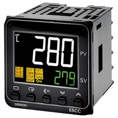 OMRON Temperature Controller: E5CC, 1/16 DIN Size, Linear/RTD/Thermocouple, 100 to 240V AC - Temperature Controllers