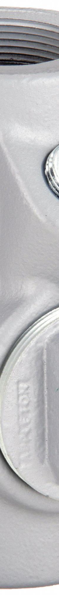 Sealing Fitting - Vertical: Iron, 3 in Trade Size, Female, 9 3/16 in Overall Lg (MPN EYDEF300). Key specifications — Brand: APPLETON ELECTRIC; Connection Type: Threaded; Thread Gender: Female; Ends - Hazardous Fittings: 3 in FNPT x 3 in MNPT; Material: Iron; Hazardous Location Rating: Class III; Thread Type: NPT; Standards: CSA C22.2 No 30.
