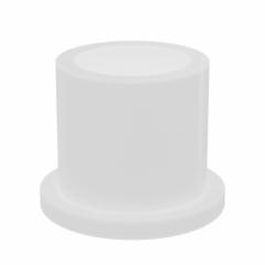 BUNTING BEARINGS Flanged Sleeve Bearing: PTFE, 3/4 in Bore, 1 in OD, 1 in Overall Lg, Off-White (MPN BJ7F121608). Key specifications — Brand: BUNTING BEARINGS; Color: Off-White.