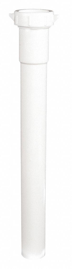 APPROVED VENDOR Extension: Plastic, White, 1 1/4 in Nominal Pipe Size, 12 in Overall Lg - Drain Length Extensions