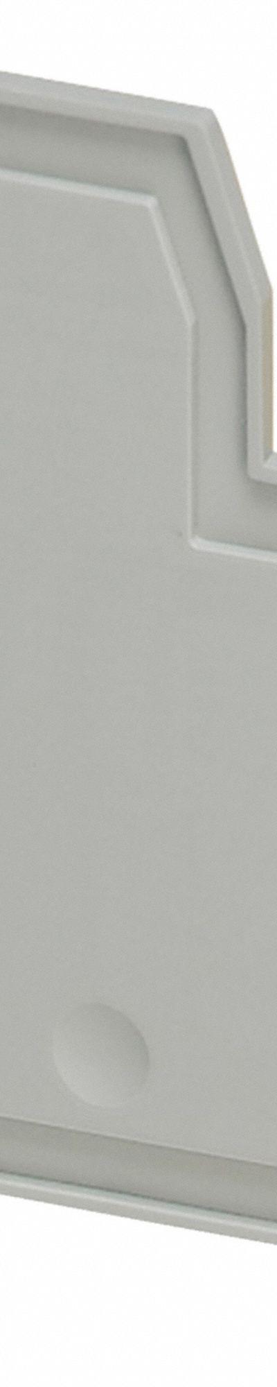 SCHNEIDER End Barrier: Screw Mount, Gray, Screw Terminals - Covers & Partitions