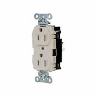 HUBBELL Receptacle: Duplex, 5-15, Light Almond, 125V AC, 15 A, 2 Pole / 3 Wire (MPN 5262STLA)