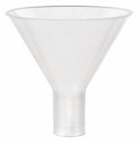 APPROVED VENDOR Large Funnel: Polypropylene, 100 mL, 99.06 mm, 23 mm, 25 mm Stem Lg, White (MPN 342555-0100). Key specifications — attr1372202: Powder Funnel; attr1372195: White; attr1372208: APPROVED VENDOR.