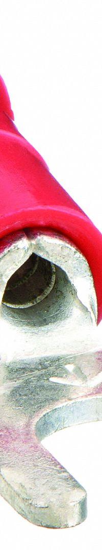 3M Fork Terminals: Red, Vinyl, #10 Stud Size, 22 AWG – 18 AWG Wire Range, Std Fork, 1,000 V (MPN MVU18-10FX). Key specifications — Barrel Style: Butted; Manufacturer Part Number: MVU18-10FX; Brand: 3M; Series: TR.