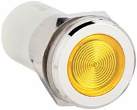 APPROVED VENDOR Flush Panel Light: 16 mm Panel Mounting Hole Dia, LED, Yellow, Flush Head, H16 (MPN 24M174). Key specifications — Brand: APPROVED VENDOR; Electrical Connection: 0.11 Male Quick Disconnect.
