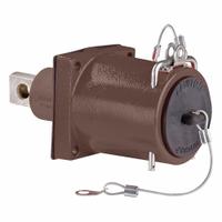 Single Pole Receptacle: Brown, Straight Clevis Pin Mating, One-Hole Bus Bar Termination, 1,135 A (MPN 49MR1-CH). Key specifications — Series: 49; Receptacle Gender: Male; Brand: LEVITON.