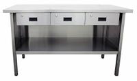 JAMCO Workbench: Fixed Ht, Stainless Steel, 72 in x 30 in, 1,200 lb Overall Load Capacity, Silver (MPN VO372). Key specifications — Brand: JAMCO.